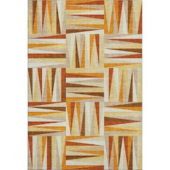 Premium Machine Washable Mayfield AMF1012 Orange 8' x 10' Rug