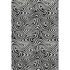 Premium Machine Washable Mayfield AMF1020 Black 8' x 10' Rug
