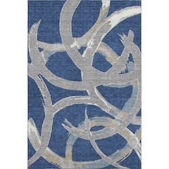 Premium Machine Washable Mayfield AMF1022 Navy 8' x 10' Rug
