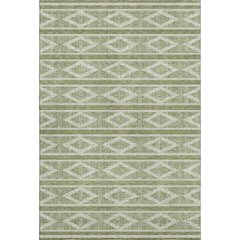 Premium Machine Washable Mayfield AMF1029 Green 8' x 10' Rug
