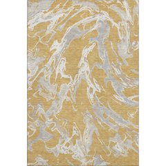 Premium Machine Washable Mayfield AMF1035 Gold 8' x 10' Rug