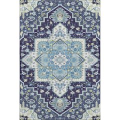 Premium Machine Washable Mayfield AMF1036 Navy 8' x 10' Rug