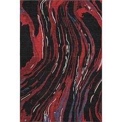Premium Machine Washable Mayfield AMF1037 Black 8' x 10' Rug
