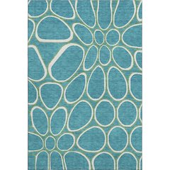 Premium Machine Washable Mayfield AMF1041 Teal 8' x 10' Rug