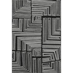 Premium Machine Washable Mayfield AMF1045 Black 8' x 10' Rug