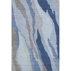 Premium Machine Washable Mayfield AMF1047 Blue 8' x 10' Rug