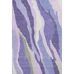 Premium Machine Washable Mayfield AMF1047 Purple 8' x 10' Rug