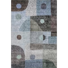 Premium Machine Washable Mayfield AMF1117 Blue 8' x 10' Rug