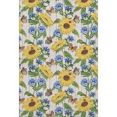 Premium Machine Washable Mayfield  Yellow 8' x 10' Rug