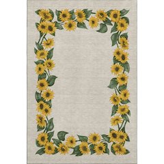Premium Machine Washable Mayfield  Yellow 8' x 10' Rug