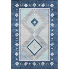 Premium Machine Washable Mayfield  Blue 8' x 10' Rug