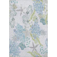 Premium Machine Washable Mayfield  Aqua 8' x 10' Rug
