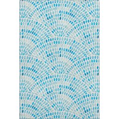 Premium Machine Washable Mayfield  Aqua 8' x 10' Rug
