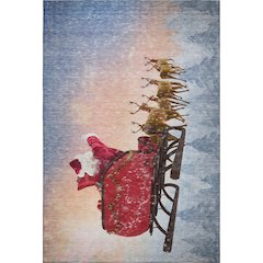 Premium Machine Washable Mayfield  Blue 8' x 10' Rug