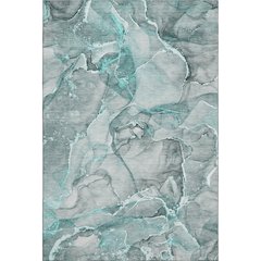 Premium Machine Washable Mayfield  Teal 8' x 10' Rug