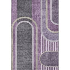 Premium Machine Washable Mayfield  Purple 8' x 10' Rug