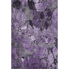 Premium Machine Washable Mayfield  Purple 8' x 10' Rug