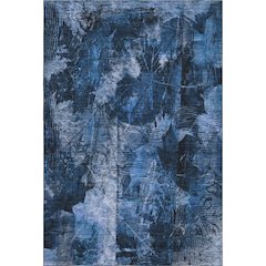 Premium Machine Washable Mayfield  Navy 8' x 10' Rug