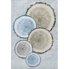 Premium Machine Washable Mayfield  Blue 8' x 10' Rug