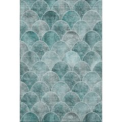 Premium Machine Washable Mayfield  Teal 8' x 10' Rug