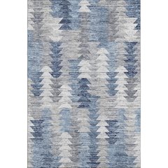 Premium Machine Washable Mayfield  Blue 8' x 10' Rug