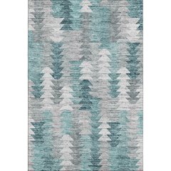Premium Machine Washable Mayfield  Teal 8' x 10' Rug
