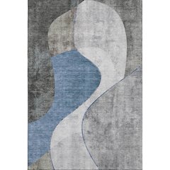 Premium Machine Washable Mayfield  Blue 8' x 10' Rug