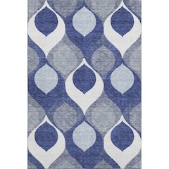 Premium Machine Washable Mayfield AMF749 Navy 8' x 10' Rug