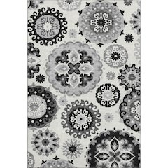 Premium Machine Washable Mayfield AMF763 Black 8' x 10' Rug