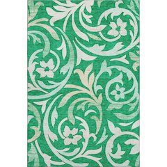 Premium Machine Washable Mayfield AMF764 Green 8' x 10' Rug