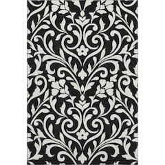Premium Machine Washable Mayfield AMF875 Black 8' x 10' Rug