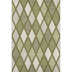 Premium Machine Washable Mayfield AMF887 Olive 8' x 10' Rug
