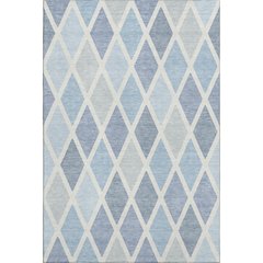 Premium Machine Washable Mayfield AMF887 Sky 8' x 10' Rug