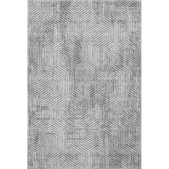 Premium Machine Washable Mayfield AMF912 Silver 8' x 10' Rug