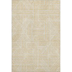 Premium Machine Washable Mayfield AMF917 Gold 8' x 10' Rug