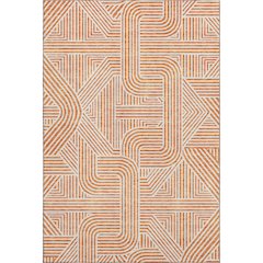 Premium Machine Washable Mayfield AMF917 Orange 8' x 10' Rug