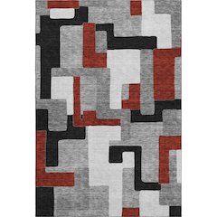 Premium Machine Washable Mayfield AMF955 Gray 8' x 10' Rug