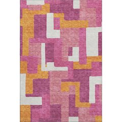 Premium Machine Washable Mayfield AMF955 Pink 8' x 10' Rug