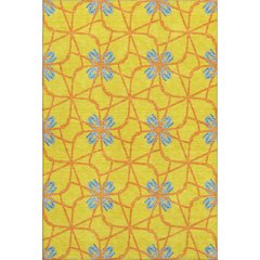 Premium Machine Washable Mayfield AMF958 Yellow 8' x 10' Rug
