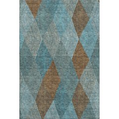 Premium Machine Washable Mayfield AMF962 Teal 8' x 10' Rug