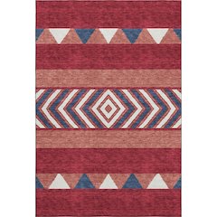 Premium Machine Washable Mayfield AMF965 Red 8' x 10' Rug