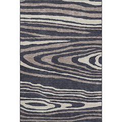 Premium Machine Washable Mayfield AMF974 Black 8' x 10' Rug
