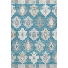 Premium Machine Washable Mayfield AMF983 Teal 8' x 10' Rug
