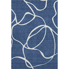 Premium Machine Washable Mayfield AMF999 Navy 8' x 10' Rug