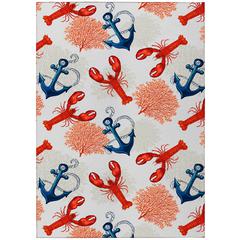 Indoor/Outdoor Harpswell AHP34 Red Washable 8' x 10' Rug