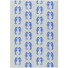 Indoor/Outdoor Seabreeze SZ15 Navy Washable 8' x 10' Rug