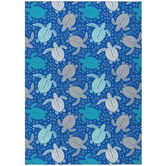 Indoor/Outdoor Surfside ASR43 Blue Washable 8' x 10' Rug