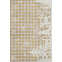 Luxury Washable Indoor/Outdoor Merry & Bright Gold 8' x 10' Rug