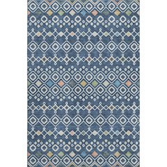 Machine Washable Indoor/Outdoor Neo Navy 8' x 10' Rug