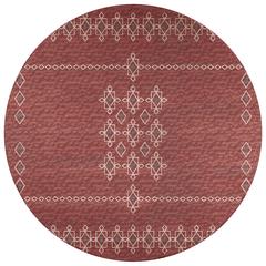 Indoor/Outdoor Sedona SN3 Paprika Washable 8' x 8' Round Rug